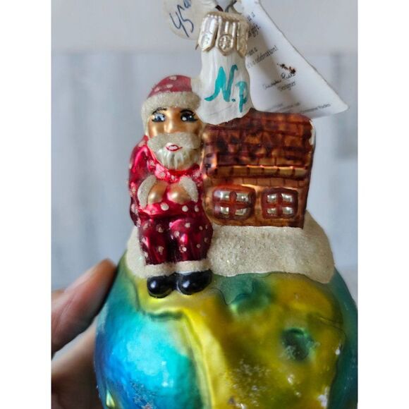 Radko Santa house sitting Earth world ornament vintage Xmas tree - Picture 2 of 11